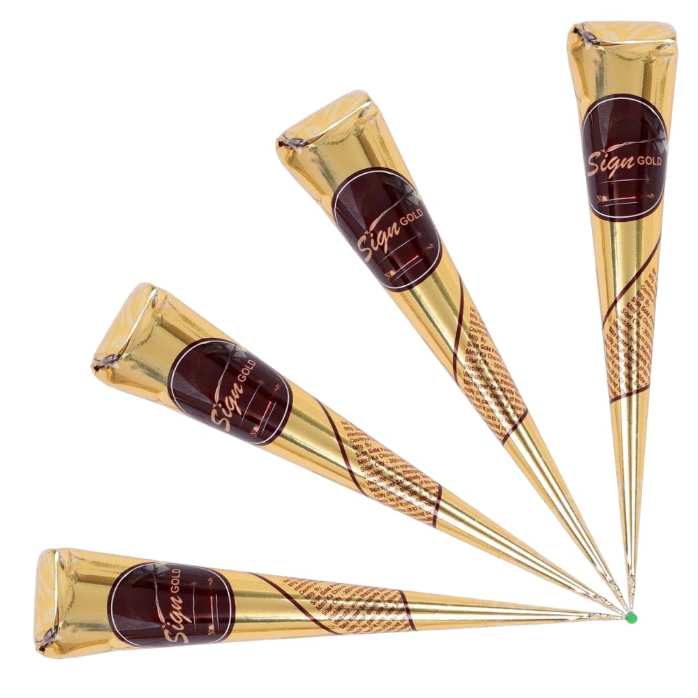Natural Henna Paste Cones for Hair – 100% Pure & Ready to Use | No Ammonia or Chemicals | Pack of 3 – Dark-Brown, 30g Each Cone