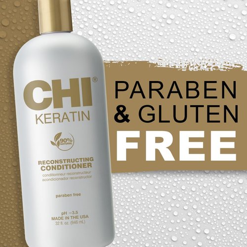 CHI Keratin Reconstructing Conditioner - Healthier Hair, Adds Shine & Prevents Breakage | 32 Oz