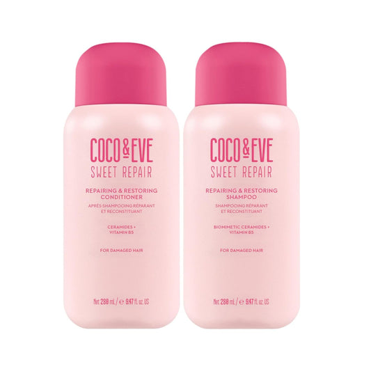 Coco & Eve Repair & Restore Shampoo & Conditioner Bundle - Hydrating Set for Damaged Hair (18.94 Fl Oz)