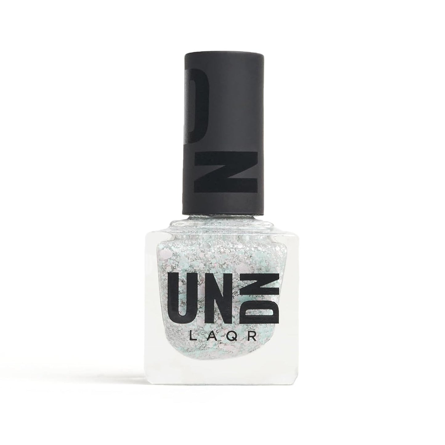 UN/DN Vegan Nail Polish - 0203 Splatter - Pastel Pink and Blue Paint Splatter Nail Polish - Long Lasting, Cruelty Free Fingernail Polish - 0.5 oz