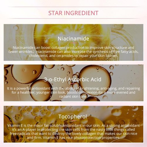Mashata Vitamin C Face Serum - 20% Vitamin C, Niacinamide & Vitamin E | Brightening Anti-Wrinkle Formula, 1 Fl Oz