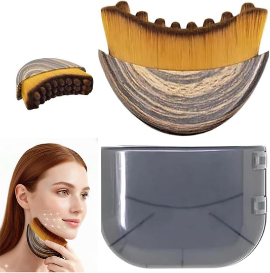 Skiennix Lymphatic Contour Face Brush - Sculpting & Drainage Massage Tool for Anti-Puffiness (1 Pack)