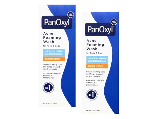 PanOxyl Acne Foaming Wash - 10% Benzoyl Peroxide | 5.5 Ounce (Pack of 2) for Clear Skin