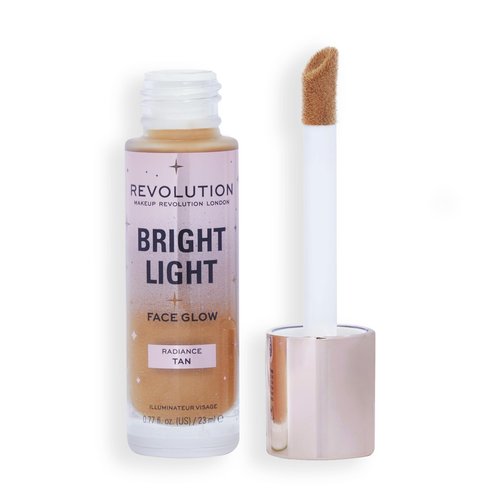 Revolution Beauty London, Bright Light Face Glow, Lightweight & Brightening Multi-Use Skin Tint, Illuminating and Natural Glow Finish, Radiance Tan, 0.77 Fl. Oz