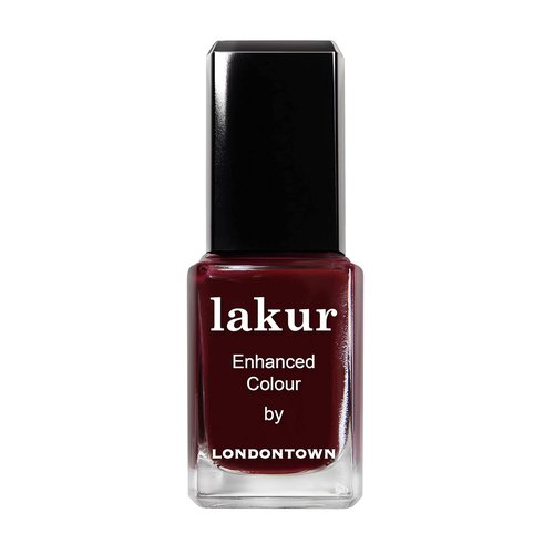 LONDONTOWN Lakur Nail Polish - Chip-Resistant & Non-Toxic Formula | Glossy Blackened Purple, 0.40 fl oz