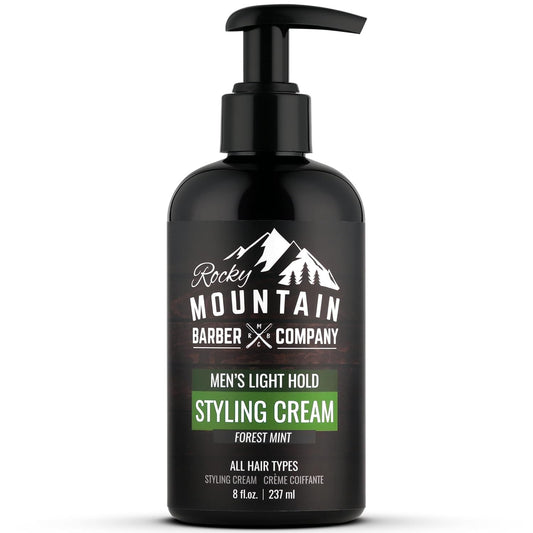 Skiennix Men's Hair Styling Cream - Quick Styling with Light Hold & Low Shine - 8 oz | All Hair Types, White
