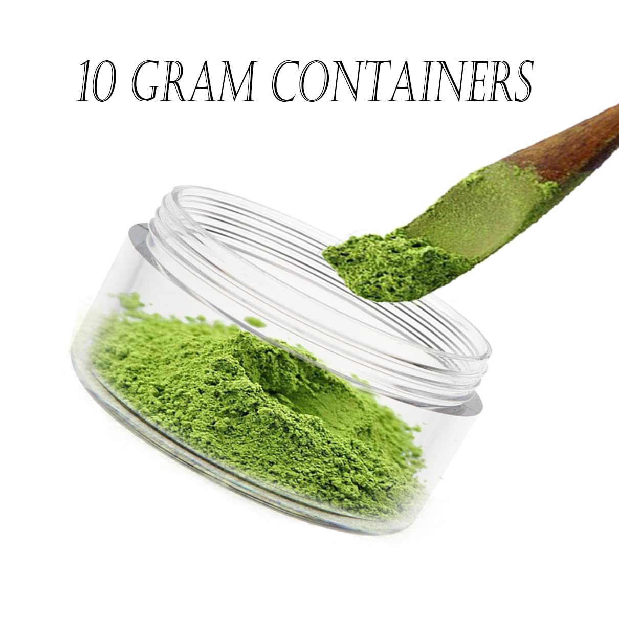 ZEJIA 10 Gram Sample Containers, 100 Count Cosmetic Containers with Lids, Refillable Empty Sample Jars, Small Plastic Containers with Lids (Black)