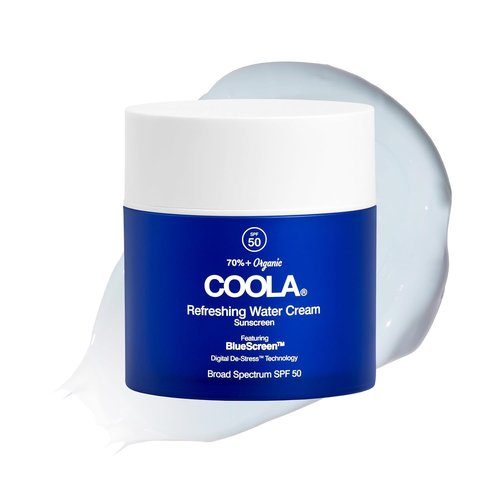 COOLA Organic Face Moisturizer - Refreshing Water Cream with SPF 50 & BlueScreen Technology | 1.5 Fl Oz