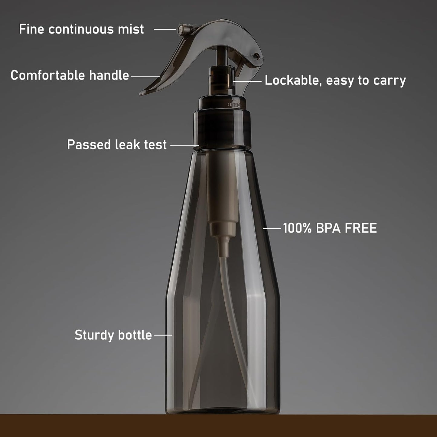Skiennix Continuous Spray Bottle - Ultra Fine 10oz Water Spray for Hair, Cleaning & Plants