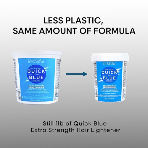 L'Oréal Technique Quick Blue Bleach - High Performance No Drip Hair Lightening Powder, 1 lb