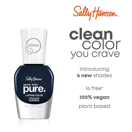Sally Hansen Good. Kind. Pure. Nail Polish - Plant-Based Vegan Formula | 16-Free Opaque Shine | 375 Mint Refresh Color