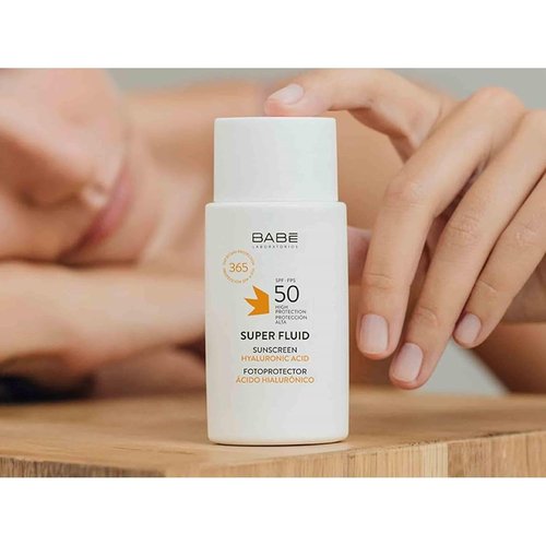 Babe Super Fluid Sunscreen SPF 50 - Lightweight, Non-Greasy Facial Protection | Broad Spectrum UVA/UVB | 1.69 fl oz