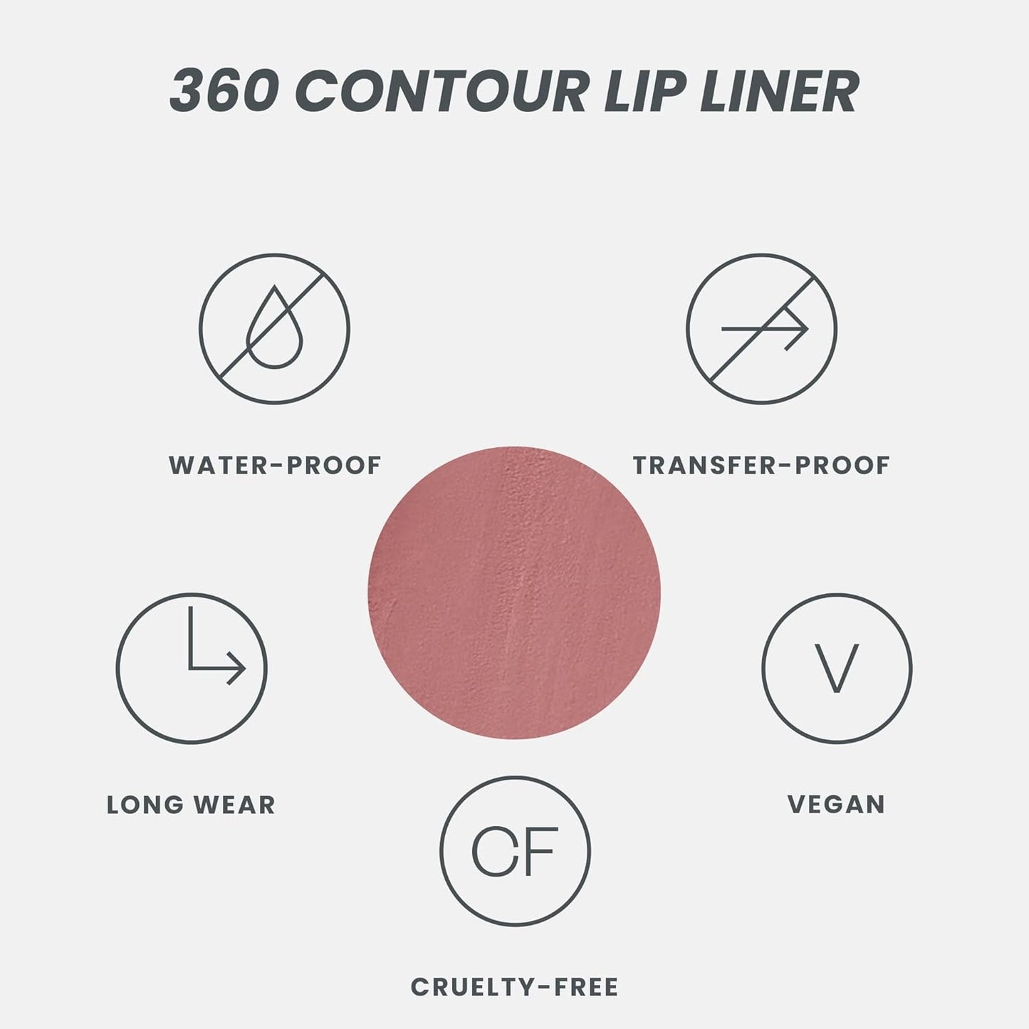 Wonderblading Lip Stain Peel Off Masque - Adore with 360 Contour Lipliner - Blush Shade