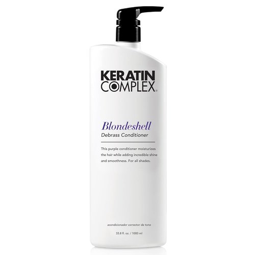 Keratin Complex Blondeshell Conditioner - Debrass & Brighten Blonde Hair | 33.8 Fl Oz