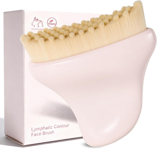 Skiennix Lymphatic Contour Face Brush - Sculpting Gua Sha Tool for De-Puffing & Radiant Skin