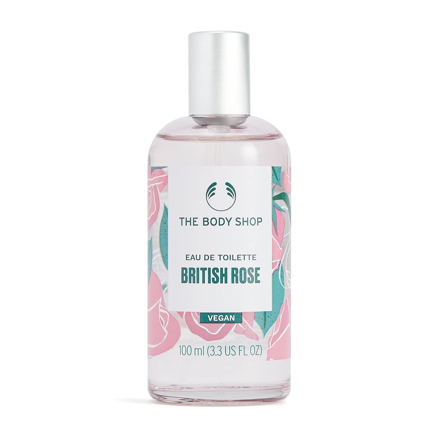 The Body Shop British Rose Eau De Toilette - Fresh & Dewy Vegan Fragrance - 3.3 oz