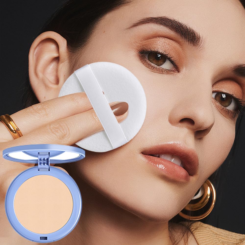Skiennix Matte Perfection Pressed Powder - Oil Control & Waterproof Finishing Compact | Natural Beige, 0.35 FL OZ