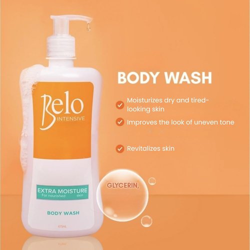 Belo Essentials Intensive Body Wash - Hydrating Daily Cleanser with Glycerin for Even Tone | 475ml