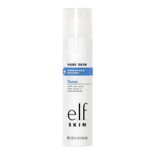 e.l.f. Skin Pure Skin Toner - Gentle Exfoliating Formula with Oat Milk & Aloe Juice for Smooth Complexion