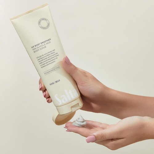 Saltair KP Body Scrub - 10% Glycolic Acid Treatment with Volcanic Sand | Fragrance-Free Exfoliator, 10oz