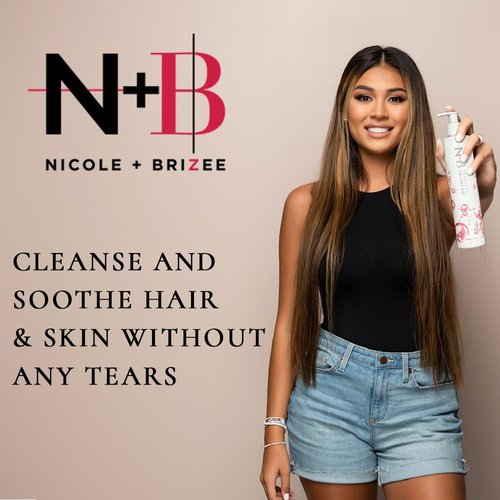 Nicole + Brizee Tearless Shampoo - Gentle Tear-Free Formula | Safe for All Ages | Organic Ingredients