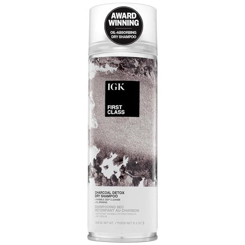 IGK First Class Charcoal Detox Dry Shampoo - Deep Cleansing & Odor Absorbing | Adds Volume & Texture | 6.3 oz