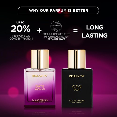Bella Vita Luxury Ceo Man & Date Woman Liquid Eau De Parfum Perfume Gift Set 2X50Ml For Men And Women With Lemon, Lavender, Pink Pepper|Floral, Fruity, Woody Long Lasting Edp Fragrance Scent