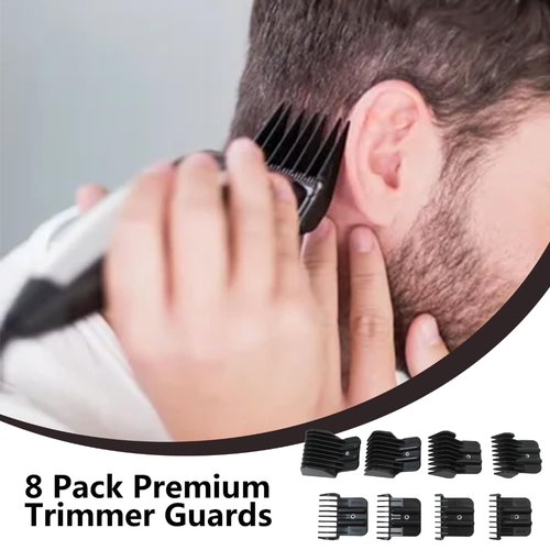 BaBylissPRO Trimmer Guards Set - 8 Pack Replacement Guards with Metal Spring Clip for FX787 & FX726
