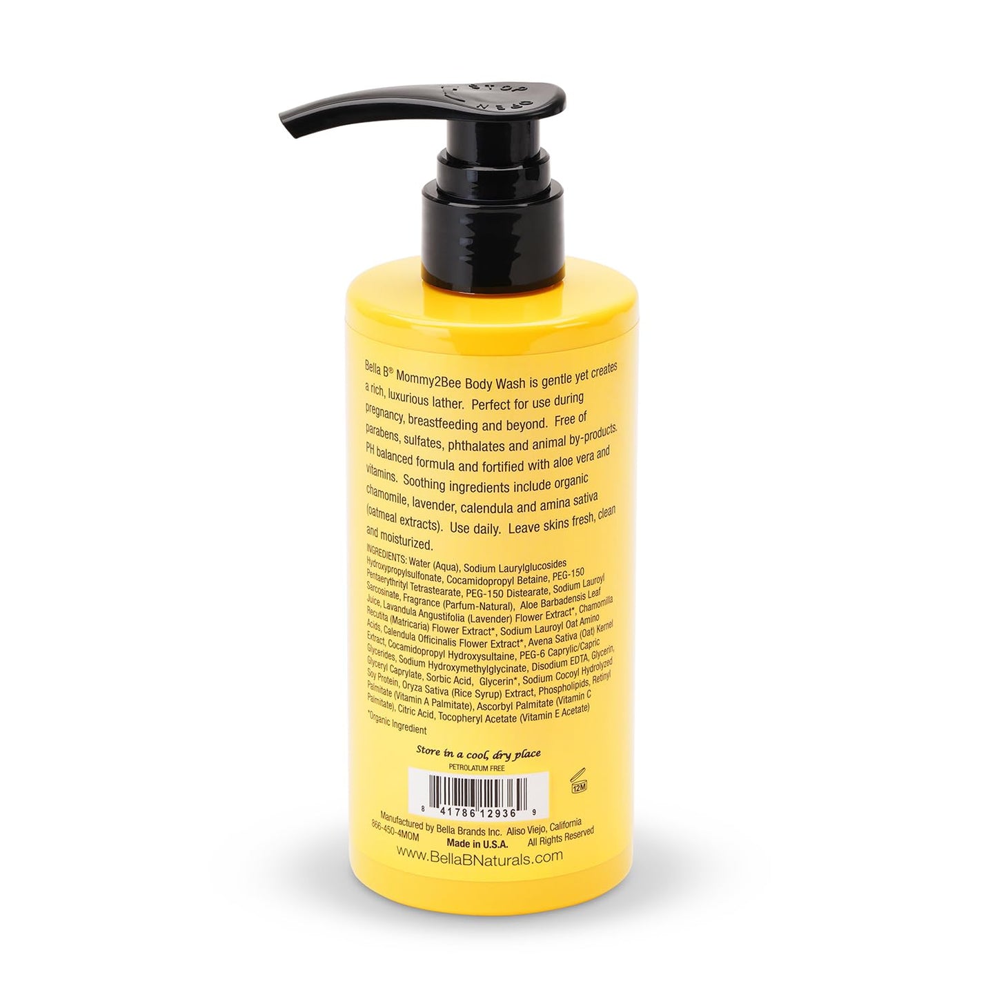Bella B Mommy2Bee Body Wash 11oz - Pregnancy-Safe, Organic Formula for Fresh, Clean Skin