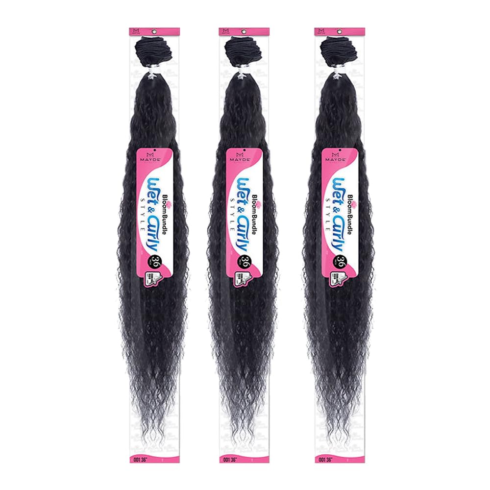 Mayde Beauty Bloom Bundle Weaving WET & CURLY 001 36" (3 Pack, 27)