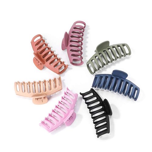 2 Pack Big Hair Claw Clips Nonslip Large Claw Clip for Women and Girls Hair,Strong Hold Grips Hair Accessories 4 Inch (Pink)