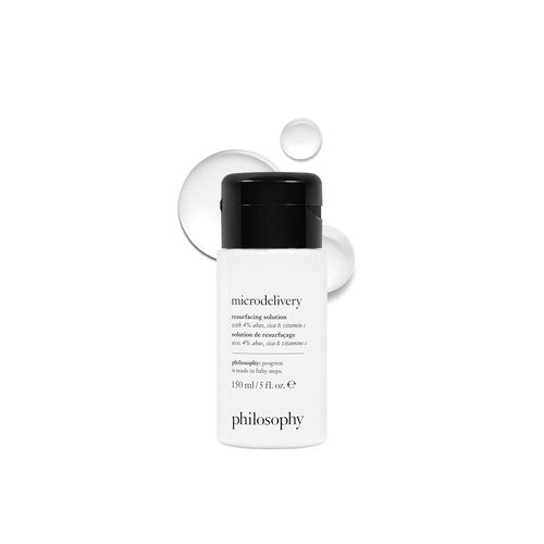 Philosophy Microdelivery Resurfacing Solution - 4% AHAs, Cica & Vitamin C - Reduces Fine Lines & Pores - 5 Fl Oz