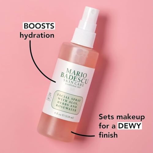 Mario Badescu Facial Spray - Hydrating Aloe, Herbs & Rose Water Mist for All Skin Types
