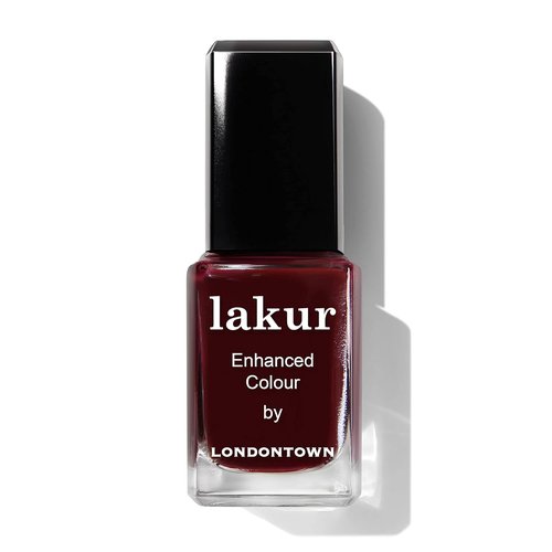 LONDONTOWN Lakur Nail Polish - Chip-Resistant & Non-Toxic Formula | Glossy Blackened Purple, 0.40 fl oz