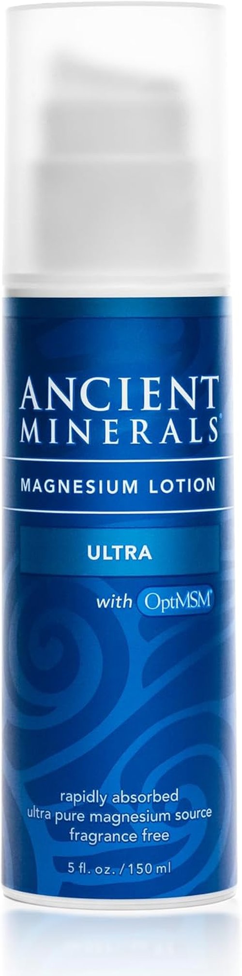 Ancient Minerals Magnesium Lotion - Ultra Relief with MSM | Pure Zechstein Formula (5oz)