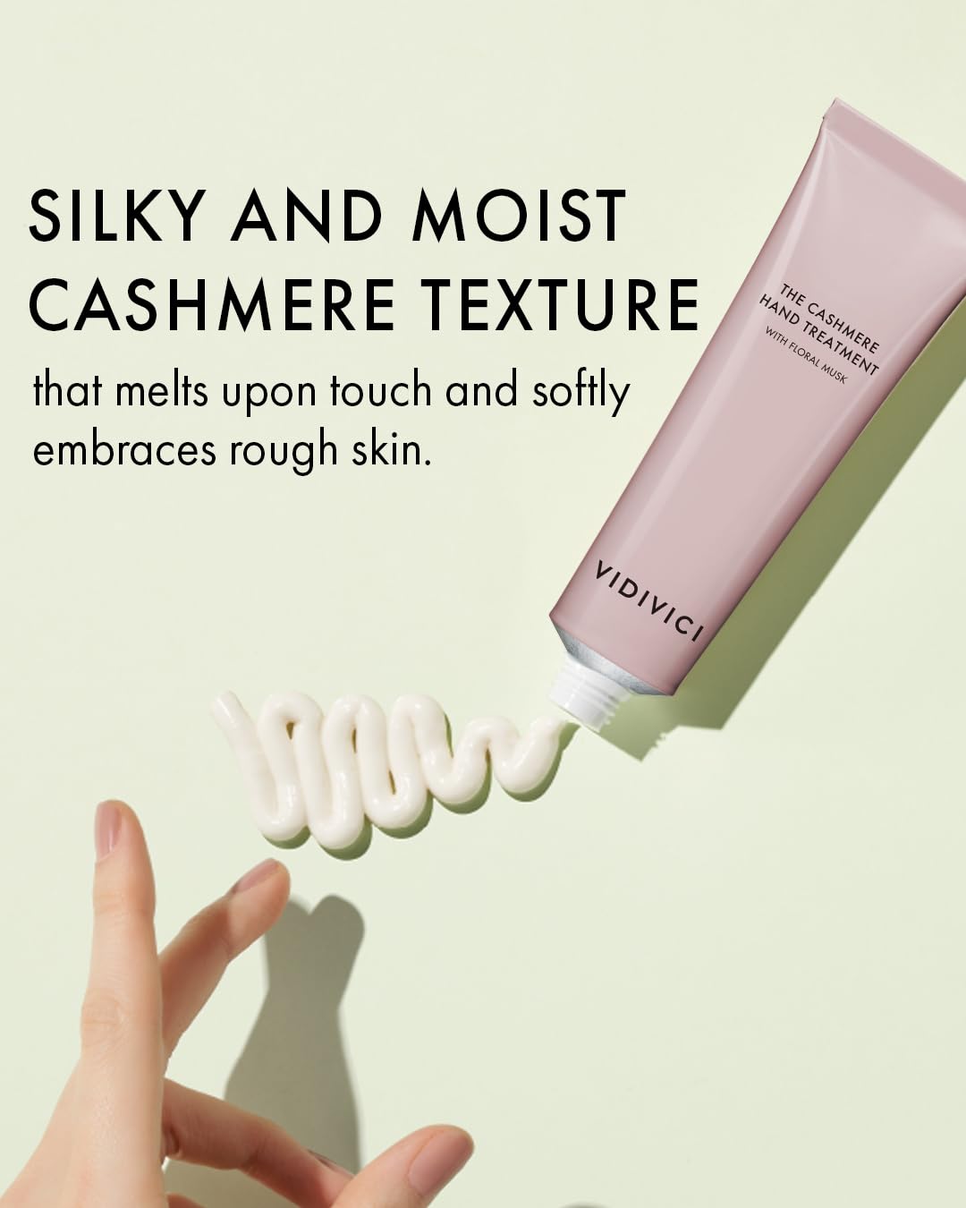 VIDIVICI Cashmere Hand Cream - Shea Butter Moisturizer for Dry Hands | Floral Musk Scent - 1.69oz