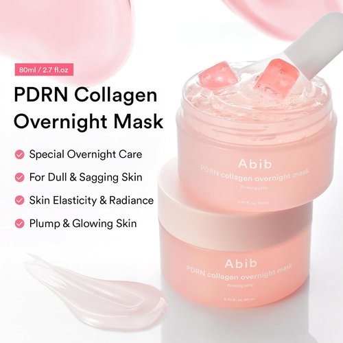 Abib PDRN Collagen Overnight Face Mask - Firming Jelly 2.7 fl oz | Korean Sleeping Mask for Rejuvenation & Elasticity