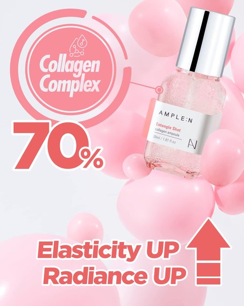 Entangle Shot Collagen Serum - Korean Anti-Aging Serum with 300DA Low Molecular Collagen | 1.01 fl. oz. for Elasticity & Moisture
