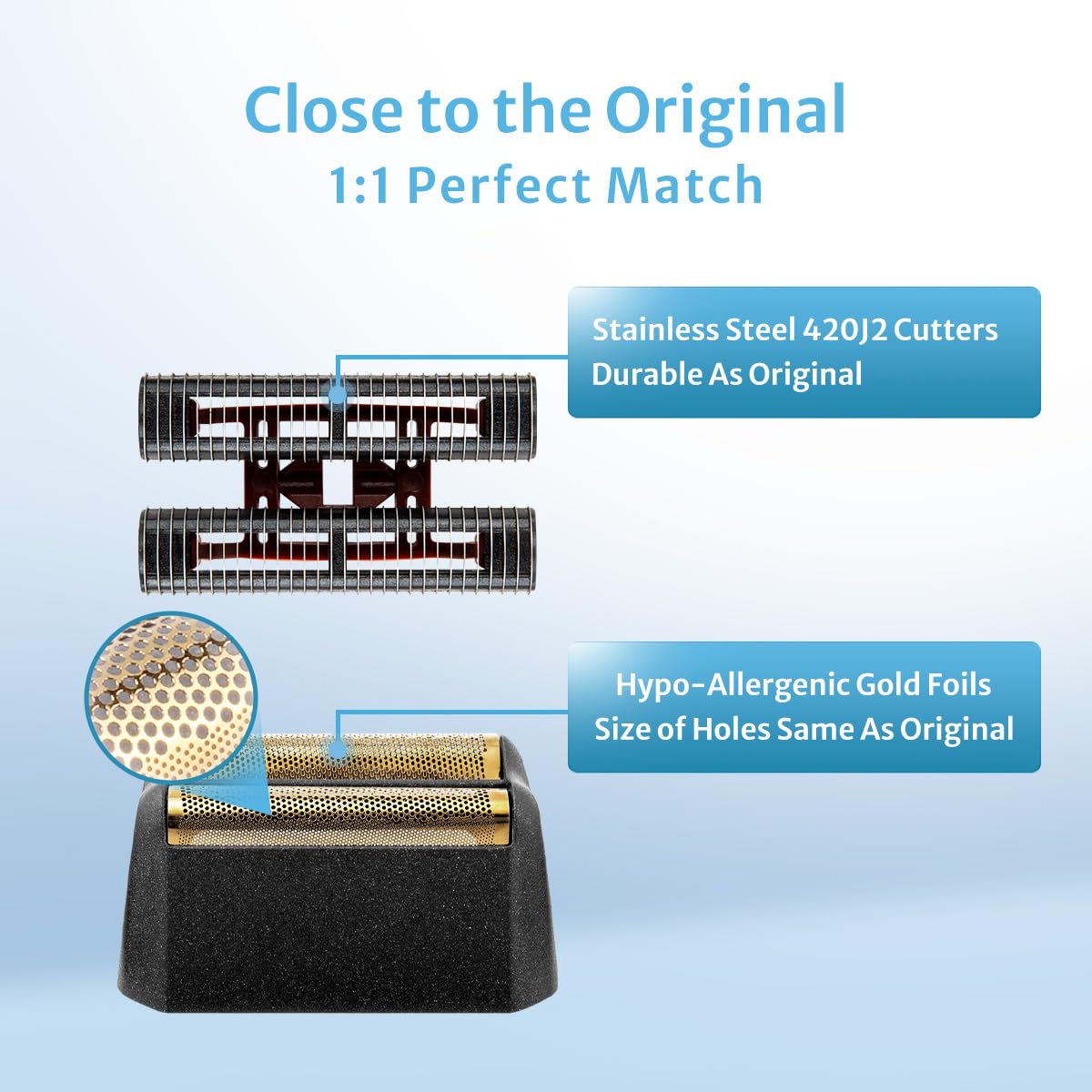 Wahl 5 Stars Finale Foil Shaver Replacement Foil - High-Quality Black, 1 Pack