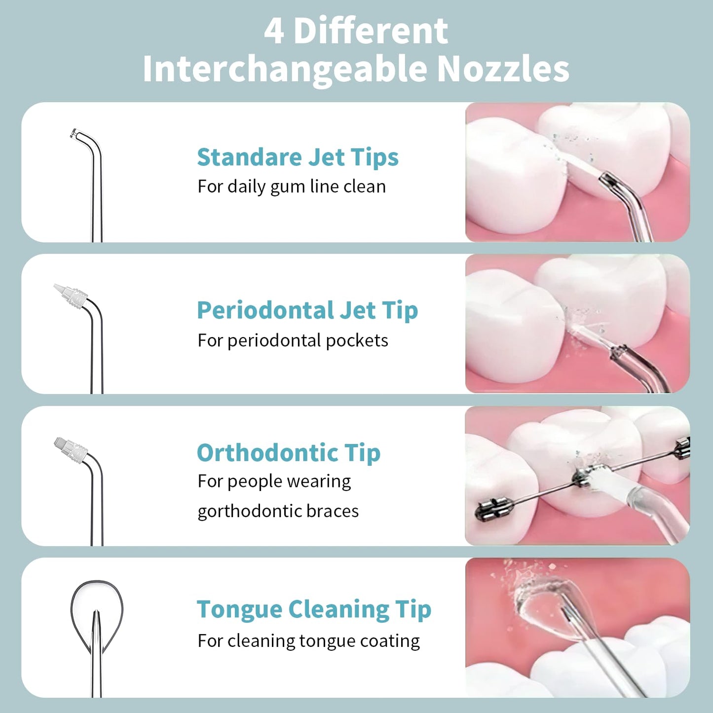 JIMOK Portable Water Flosser Mini Cordless Portable Oral Irrigator Water Teeth Cleaner Pick,Telescopic Water Tank,4 Modes & IPX8 Waterproof, Home & Travel Water Flossers for Teeth (Yellow)