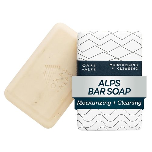Oars + Alps Exfoliating Bar Soap for Men - Deep Cleaning with Shea Butter & Jojoba Oil | 1 Pack