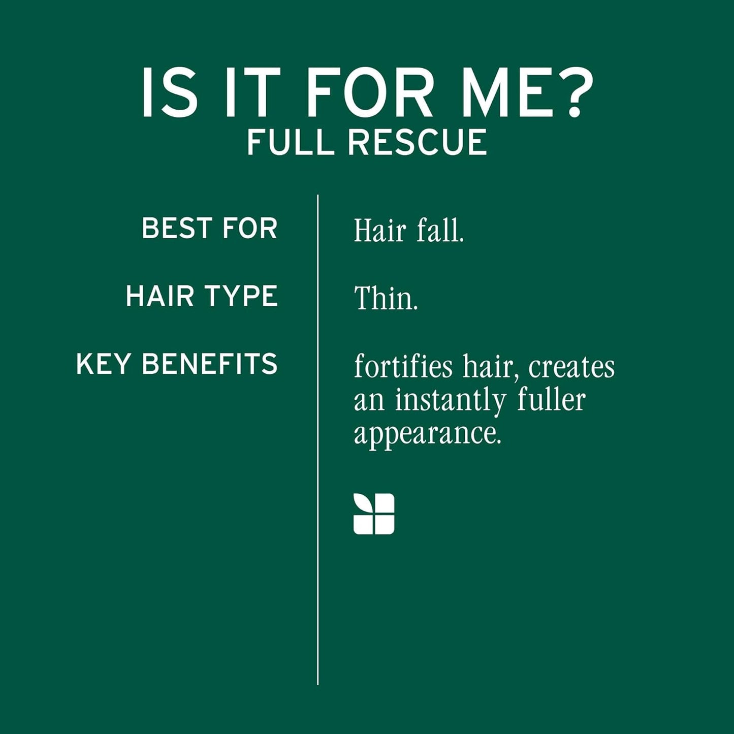 Biolage Full Rescue Conditioner - Strengthens & Fortifies Hair for Fuller Lengths | Vegan & Cruelty-Free