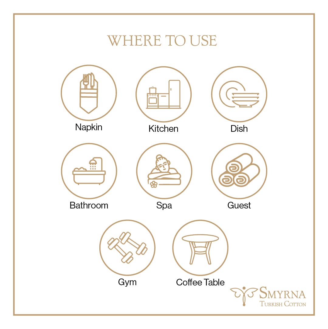 SMYRNA TURKISH COTTON Wash Cloths Pack of 6 | 12"x17" | Versatile Bath Towels for Bathroom, Hotel, SPA, Gym | Soft, Absorbent, Prewashed and Quick Dry Turkish Hand Towels, Army Green