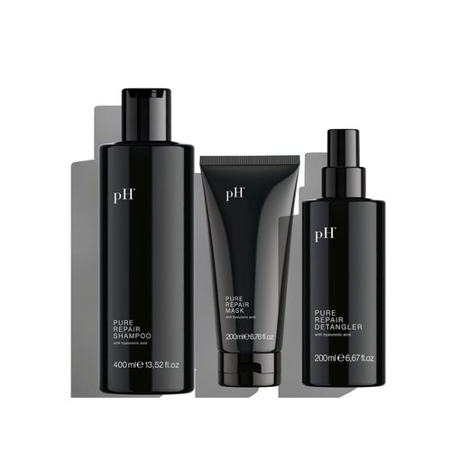 pH PURE HAIR Repair Shampoo & Conditioner Set - Hydrating Hyaluronic Acid Formula | 13.52 oz & 6.67 oz