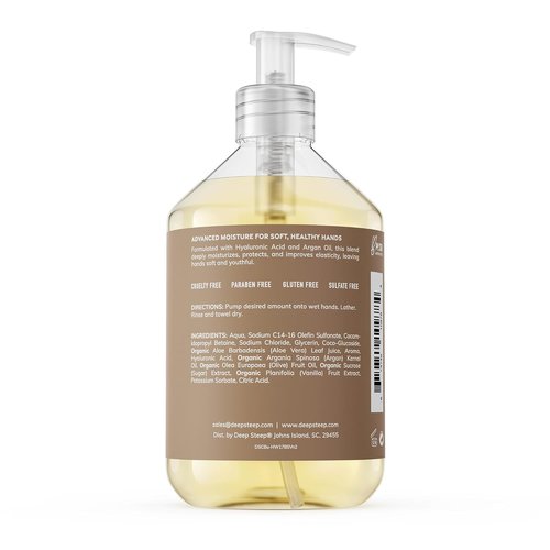 Deep Steep Liquid Hand Wash - Brown Sugar Vanilla, 17.6 oz | Moisturizing Cleanser with Olive Oil & Aloe Vera