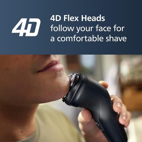 Philips Norelco Shaver - 1100 Series Dry Electric Shaver with 27 ComfortCut Blades | Deep Black, Model S1016/90