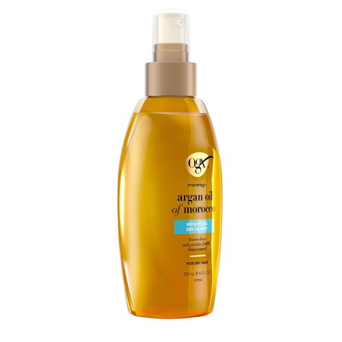 OGX Renewing Argan Oil of Morocco - Weightless Healing Dry Oil Spray for Frizz Control & Shine | 4 Fl Oz