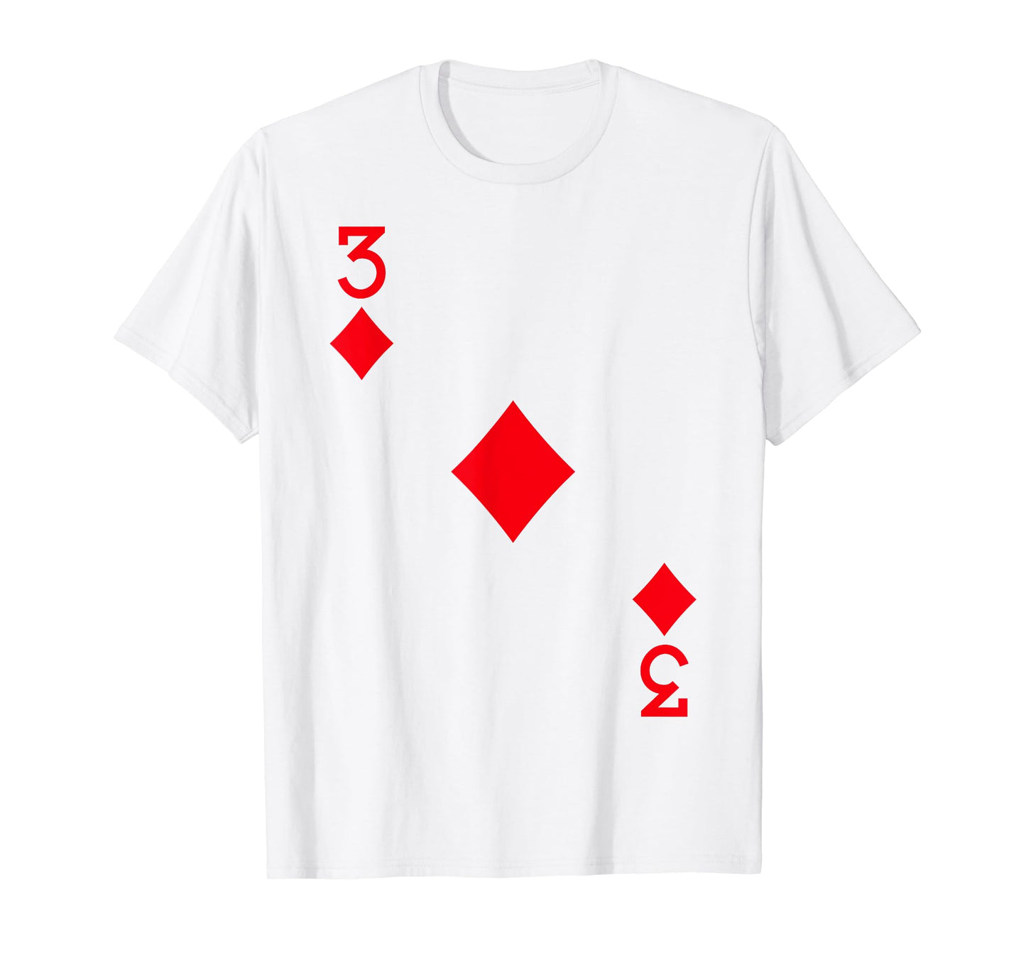 Three of Diamonds Costume T-Shirt Halloween Deck of Cards