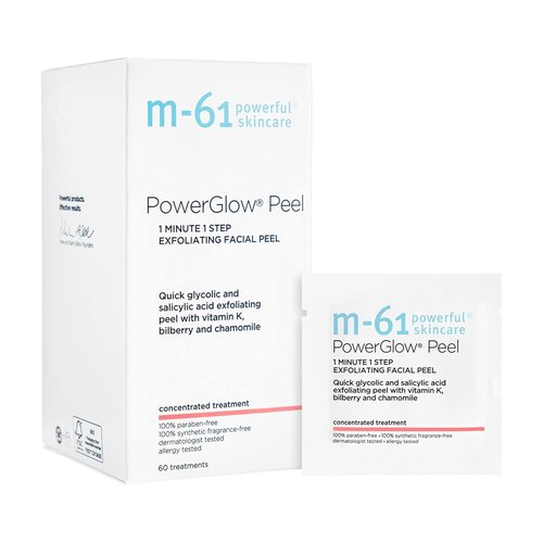 M-61 PowerGlow Peel - Exfoliating Facial Peel with Glycolic & Salicylic Acid | 60 Treatments in 1 Minute