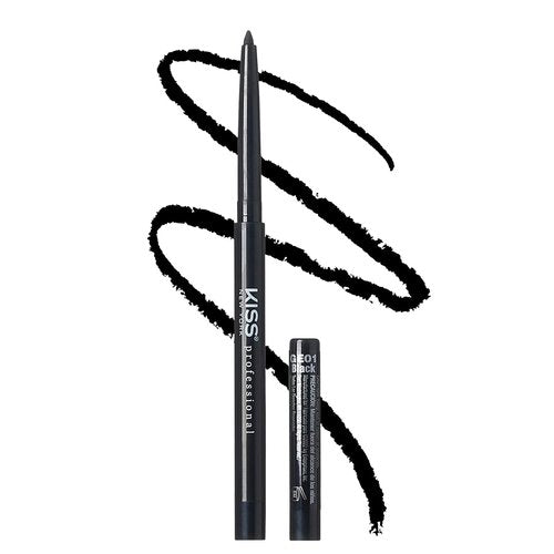 KISS NEW YORK Pro Intense Gel Eyeliner - Waterproof, Smudge-Proof, Long-Lasting Pencil (Black)